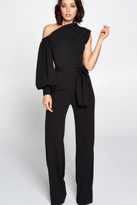 Straight Classy Black Jumpsuit - Enviable Body Collection