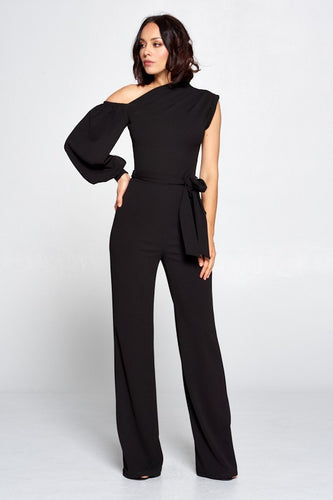 Straight Classy Black Jumpsuit - Enviable Body Collection