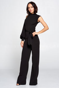 Straight Classy Black Jumpsuit - Enviable Body Collection