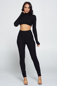 Black Two Piece Pant Set - Enviable Body Collection