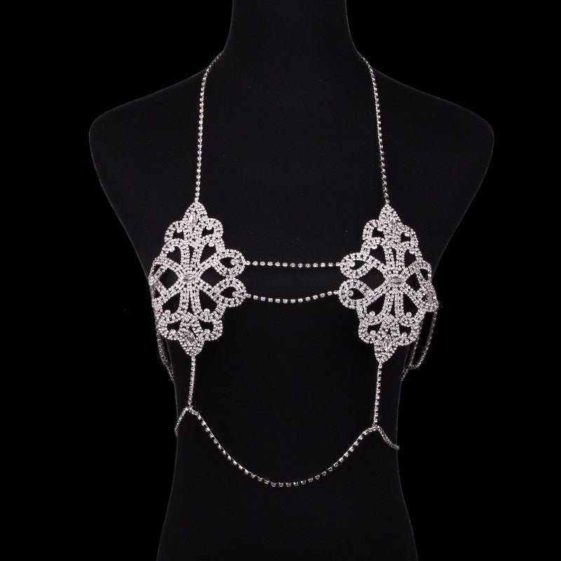 Diamante Bralette Silver  The Sexiest Rhinestone Bra – Enviable Body  Collection