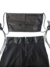 Load image into Gallery viewer, Faux Leather Two Piece Pant Set - Black - Enviable Body Collection
