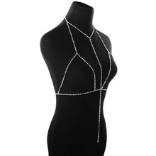 Load image into Gallery viewer, Crystal body chain harness chain
