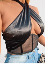 Load image into Gallery viewer, Satin Halter Mesh Top - Enviable Body Collection
